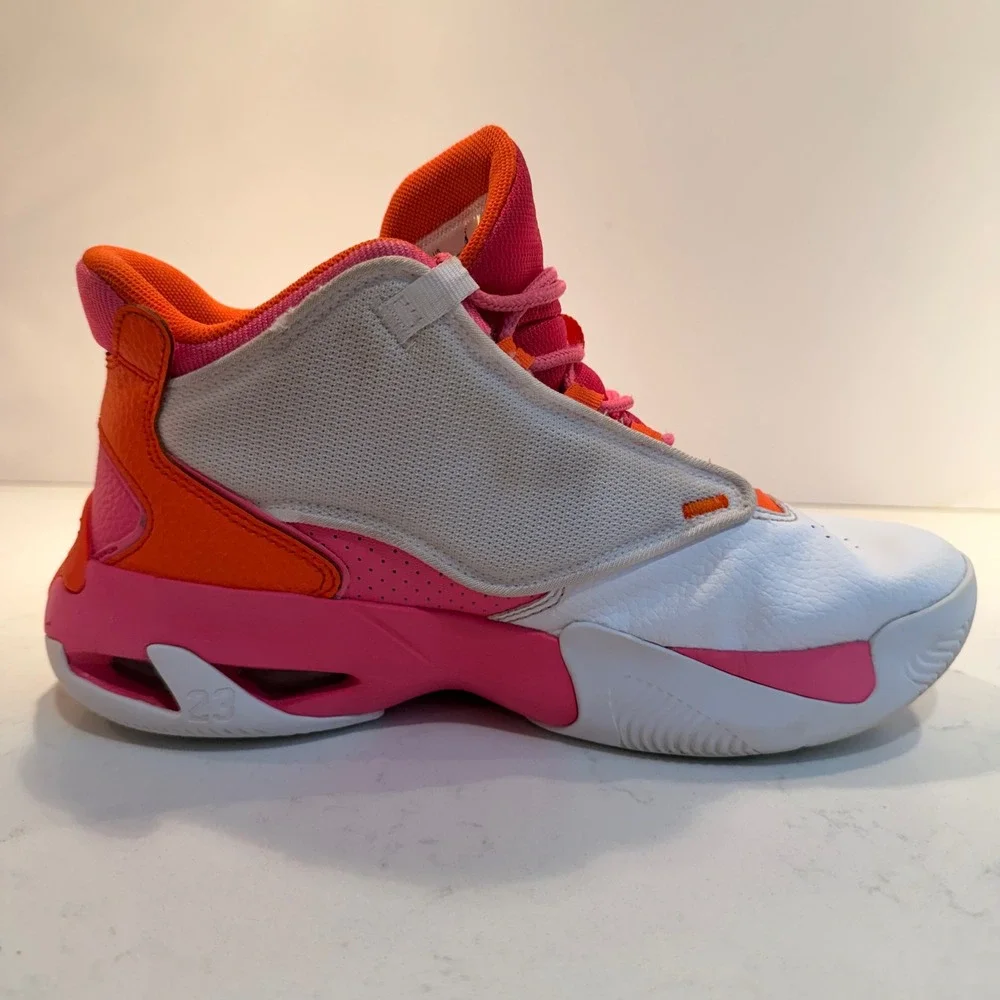 Nike Air Jordan Flight Club 91 GS Pink Orange White Size 7Y‎ DV0490-168 Hi-Top